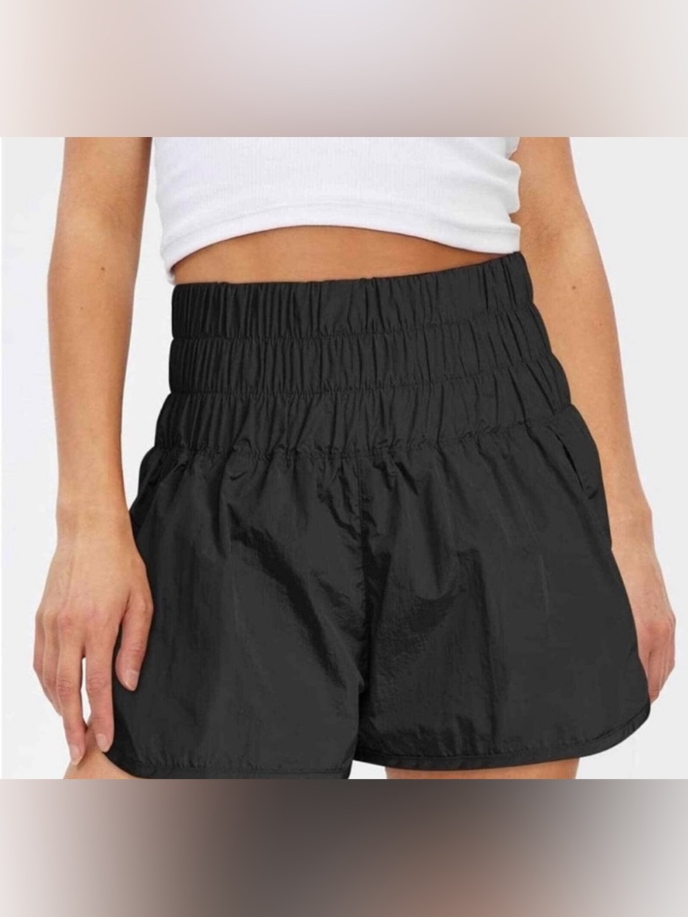 AUTOMET Womens Athletic High Waisted Running Shorts Casual Workout Shorts NWT M